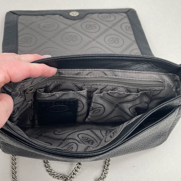 Brighton Black Leather Luna Masterpiece Collection Handbag